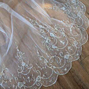 NWT! Bel Aire Bridal - Cathedral Veil - Style #V7195C - Never Used!